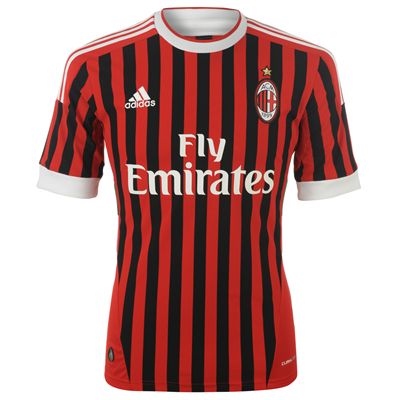 Adidas 2011-12 AC Milan Adidas Home Football Shirt
