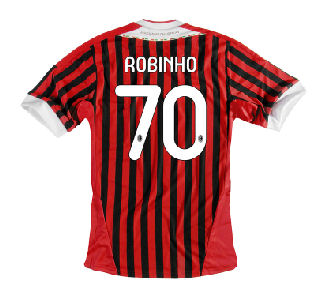 AC Milan Adidas 2011-12 AC Milan Home Shirt (Robinho 70)