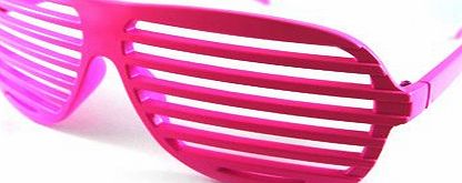 Accenter Hot Pink Fashion Shutter Shades Sunglasses Novelty Fun