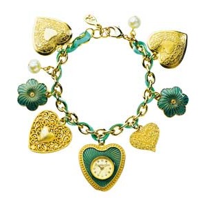 Accessorize Antique Hearts Charm Bracelet and