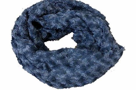 Accessorize-me. New Super Soft Warm Small Rose Double Twist Faux Fur Lagenlook Snood Scarf 6 Lovely colours to choose from exclusive to Accessorize-me (GREY)