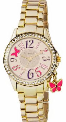 Accessorize Womens Quartz Watch with Gold Dial Analogue Display and Gold Bracelet AZ4000