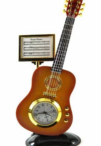 accessory Collectable amp; Novelty Miniature, Mini Clock Wood Color Acoustic Guitar Design MY-1983