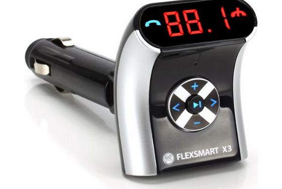 Accessory Power GOgroove FlexSMART X3 Mini Bluetooth Wireless FM Radio Transmitter Car Kit with Noise Cancelling Mic