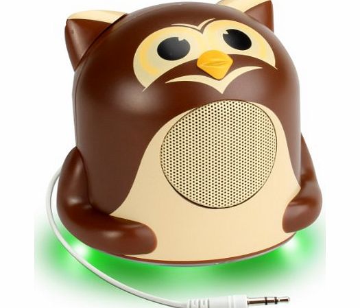 Accessory Power GOgroove Owl Pal Jr. Childrens Speaker amp; Nightlight w/ Portable Compact Design and Brilliant Sound - Works with Tablets , Smartphones , Computers , MP3 Players , CD Players amp; More