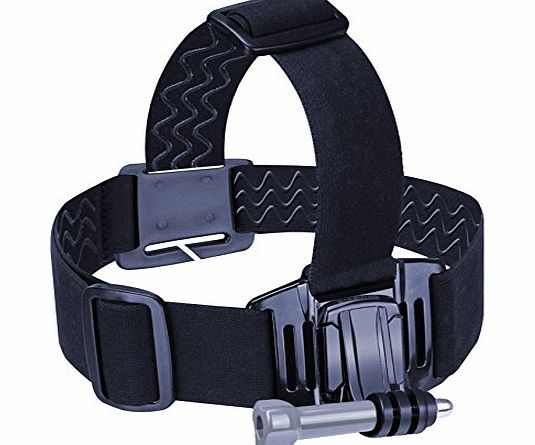 Accessory Power USA GEAR Adjustable Head Strap Harness / Headband Mount Belt with Quick Camera Release , Elastic Band amp; Adapters for GoPro , Action Cameras , Video Camcorders amp; Digital Cameras