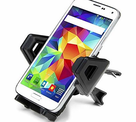 USA Gear In-Car Air Vent Mount Holder Dock with 360 Rotating Cradle & Adjustable Clamps for Large Phones- Will fit Apple iPhone 6 , 6 Plus , 5 / Samsung Galaxy S5 , Note / LG G3 / HTC One M8 / Nok