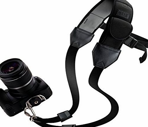 Accessory Power USA Gear TrueSHOT DSLR Camera Shoulder Strap Sling with Padded Neoprene , Underarm Support amp; Accessory Pockets - Works With Sony Alpha a7II , a6000 , a7 amp; Many Other DSLR , Mirrorless or Insta