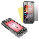 AccessoryWorld Shop4accessories Accessory Bundle: Screen Protector (with MicroFibre Cleaning Cloth) and Crystal Clear Slim Case for the Samsung S5230 Tocco Lite Touch Screen Mobile Phone!