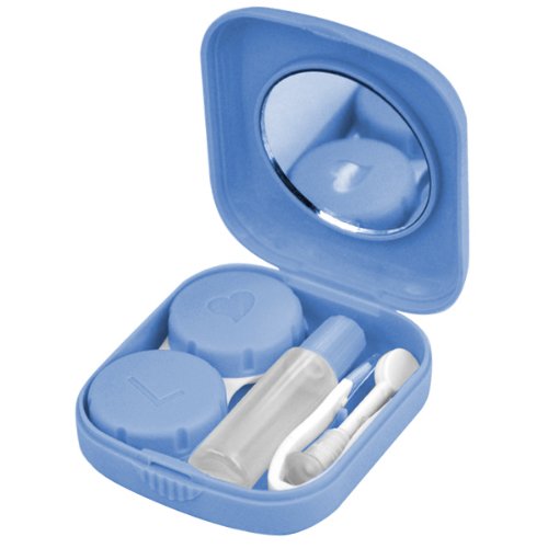 Blue Mini Contact Lens Travel Kit Case Pocket Size Storage Holder Container
