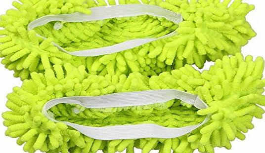 Accmart TM) Multifunction Dust Cleaning Floor Mop Slippers Cleaner Shoes for House Office Kitchen Bathroom Bedroom Light Green