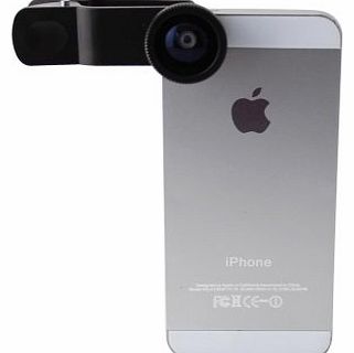 Accmart Universal 3 in 1 Macro Lens and Wide Angle Lens Camera Lens Kit One Fish Eye Lens / One 2 in 1 for Smart phone 5 5S, Galaxy S4 Black