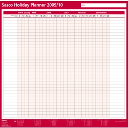 Acco Sasco 2009 Holiday Planner 420 x 420 mm