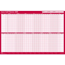 Acco Sasco 2009 Staff Planner 915 x 610 mm