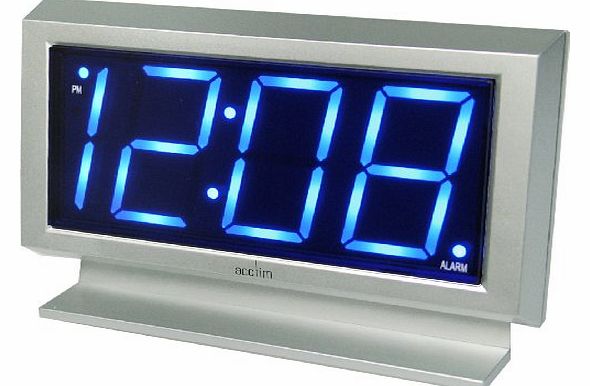 Acctim 14217 Labatt Led Alarm Clock, Silver