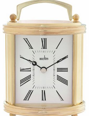 Seiko QHE109G Gold Vintage Retro Antique Style Desk Mantel Carriage Alarm Clock 