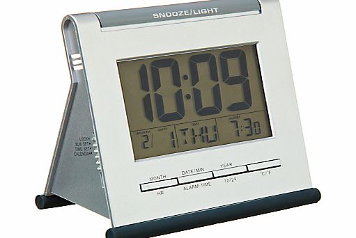 Acctim Apex Smartlite LCD Alarm Clock, Silver
