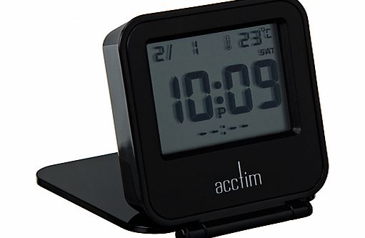 Acctim Joy LCD Flip Alarm Clock, Black