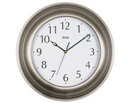 Jupiter brushed steel wall clock with