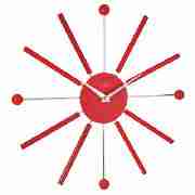 Red Spoke Wall Clock