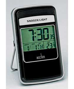 acctim Smartlite Radio Controlled Travel LCD Alarm Clock