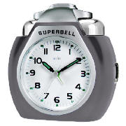 Superbell Titanium Colour Alarm Clock