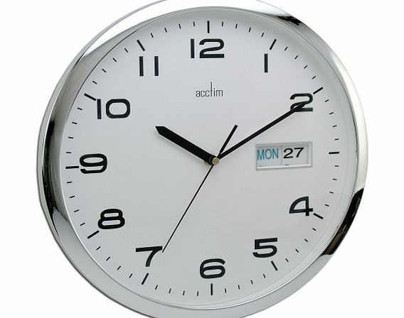 Acctim Supervisor Day/Date Wall Clock, 13 Inch