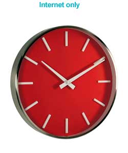 acctim Tres Red Wall Clock