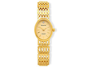 accurist 9ct Gold Bracelet Watch 237005