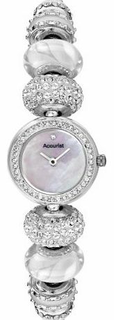 Accurist Charmed by Accurist Womens Quartz Watch with Mother of Pearl Dial Analogue Display and Silver Colour Bracelet LB1722W