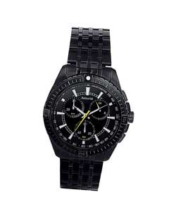 accurist Gents Black chronograph Bracelet Watch