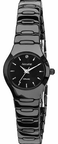 Accurist Ladies Black Ceramic Case and Bracelet Watch LB1670B