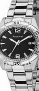 Accurist Ladies Black Silver Bracelet Watch