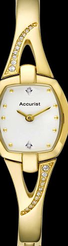 Accurist Ladies Gold Plated Crystal set Watch