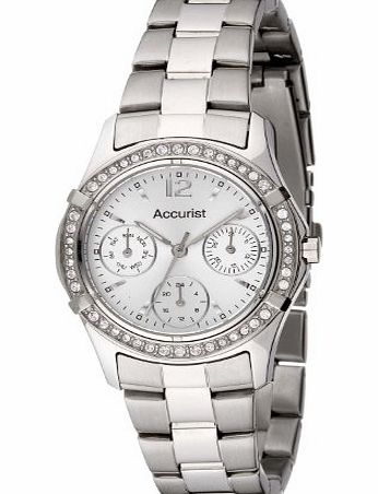 Accurist Ladies Quartz Watch With Silver Dial Analogue Display And Stainless Steel Bracelet LB1640X