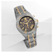 Accurist mens 2 tone chrono chocolate dial