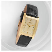 Accurist mens Black strap date watch