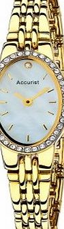 Womens Quartz Watch with Mother of Pearl Dial Analogue Display and Gold Stainless Steel Bracelet LB1292W