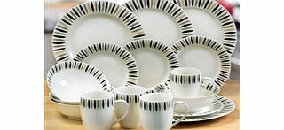 ACE 16-Piece Brush Strokes Dinner Set