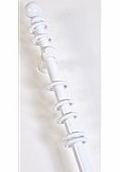 28mm Wood Curtain Poles - White