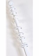 28mm Wood Curtain Poles - White