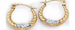 ACE 9ct Gold Cristalique Creole Earrings