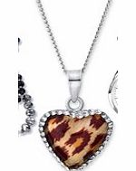ACE Animal Print Heart Necklace