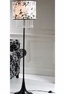 ACE Black Floor Lamp With Black/White Shade