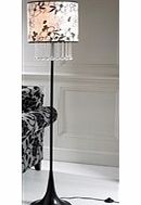 Black Floor Lamp With Black/White Shade