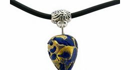 Blue And Gold Murano Glass Pendant