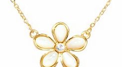 ACE Gold Plated Stone Set Flower Pendant