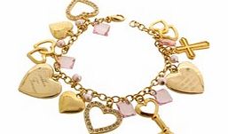 Gold Plated Together Forever Charm Bracelet