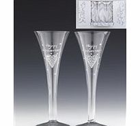 Modern Anniversary Champagne Glass - Set of 2