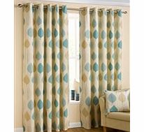 ACE Modern Leaf Lined Eyelet Curtains